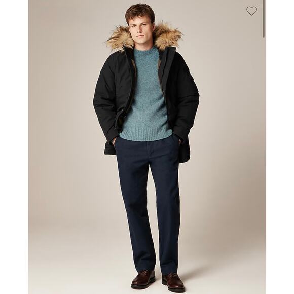 J.Crew Men's Black Hoodied Nordic Parka With PrimaLoft® Size M NWT - Picture 1 of 15